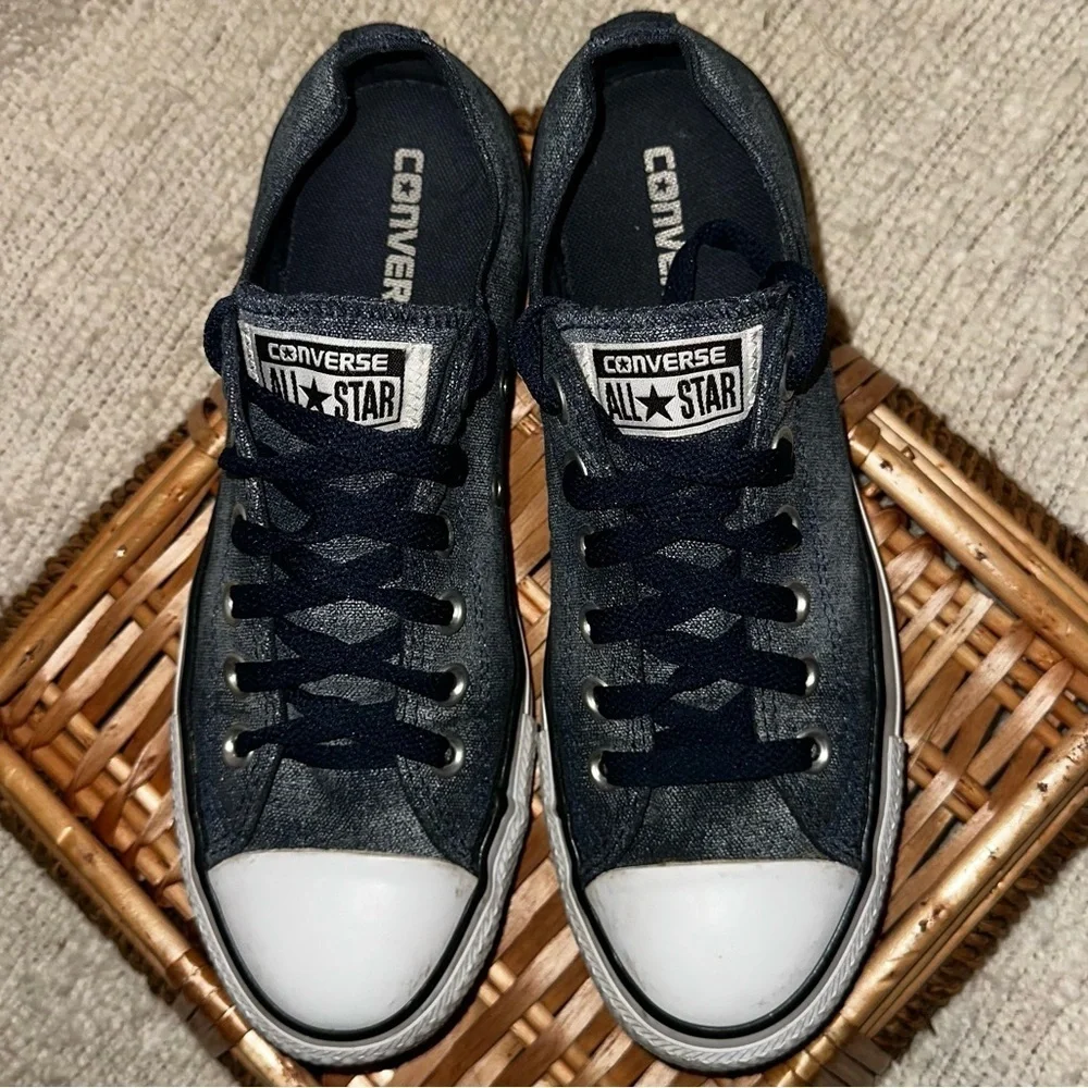 UEC Converse Big Kid All Star CT OX 545029F Washed Denim Sneaker Sz Y/5.5=W/7.5